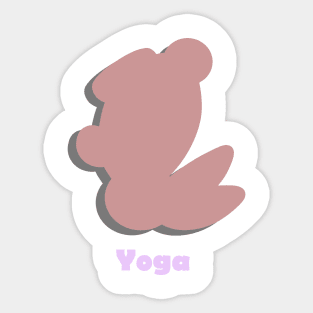 Bunny does yoga Sticker